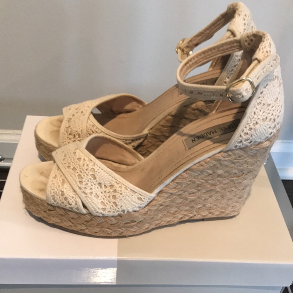 Steven Madden Crochet Wedges